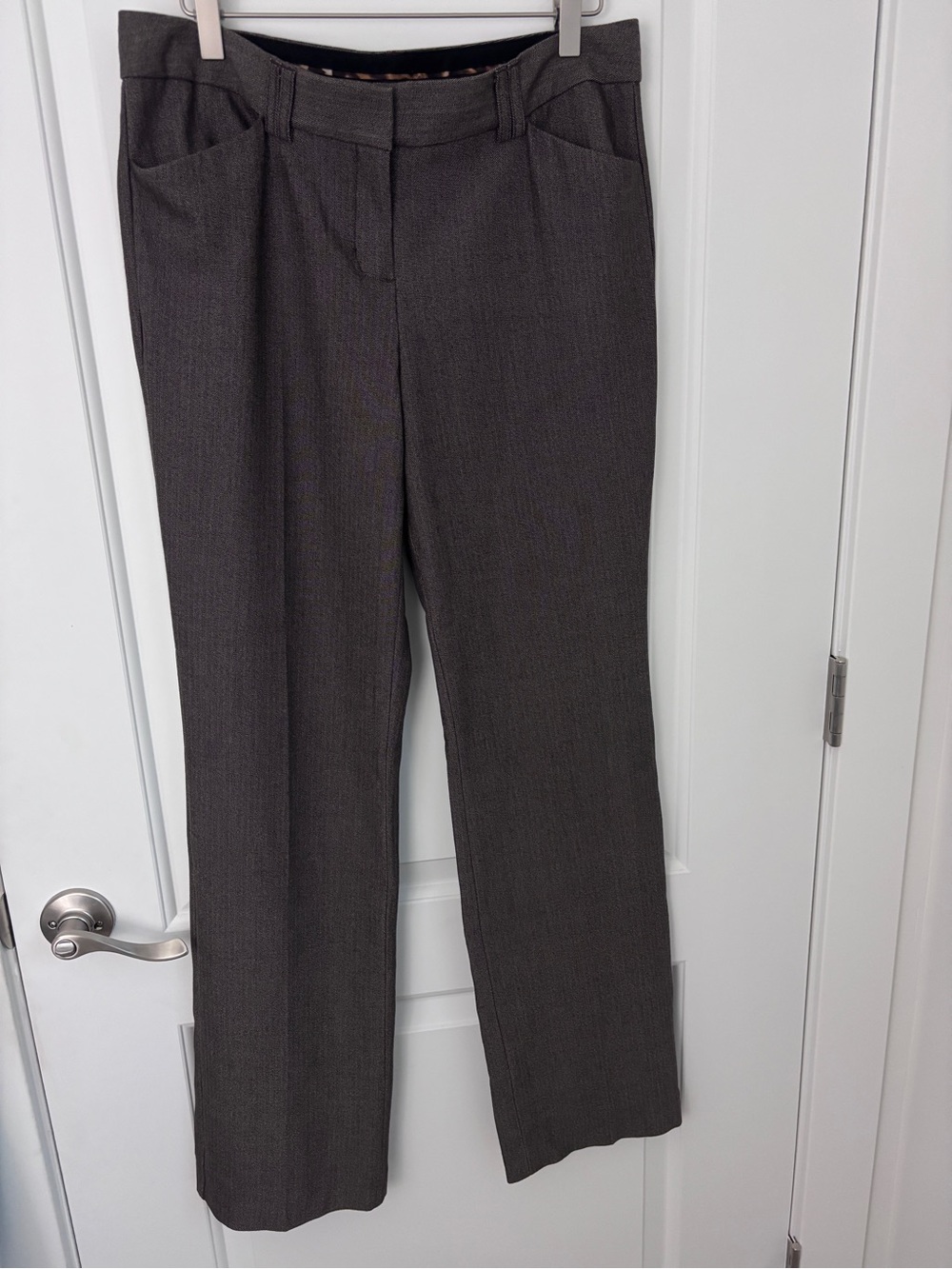 Express The Editor Brown Straight Leg Work Pants - Size 8R